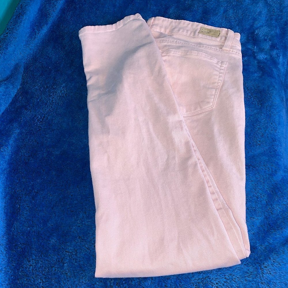 Paige Peg Skinny Light Pink Stretchy Jeans Lavendar - 29
